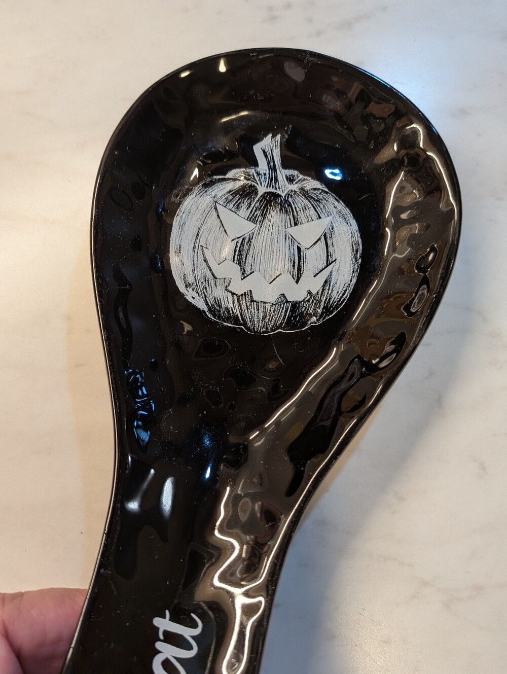 Trick or treat harvest green studio . Spoon Rest. Halloween Theme. - Picture 3 of 6